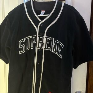 Supreme Black Baseball Jersey